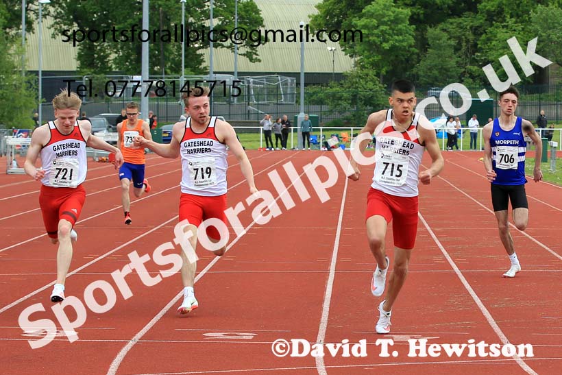 Men and Boys 200 metres, 2022 North Eastern Track and Field Champs., Middlesbrough. David T. Hewitson/Sports for All Pics